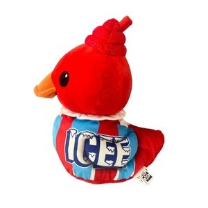 ICEE Red Duck Plush Stuffed Animal Blue Striped Cup Logo Frozen Drink 2025 Tag